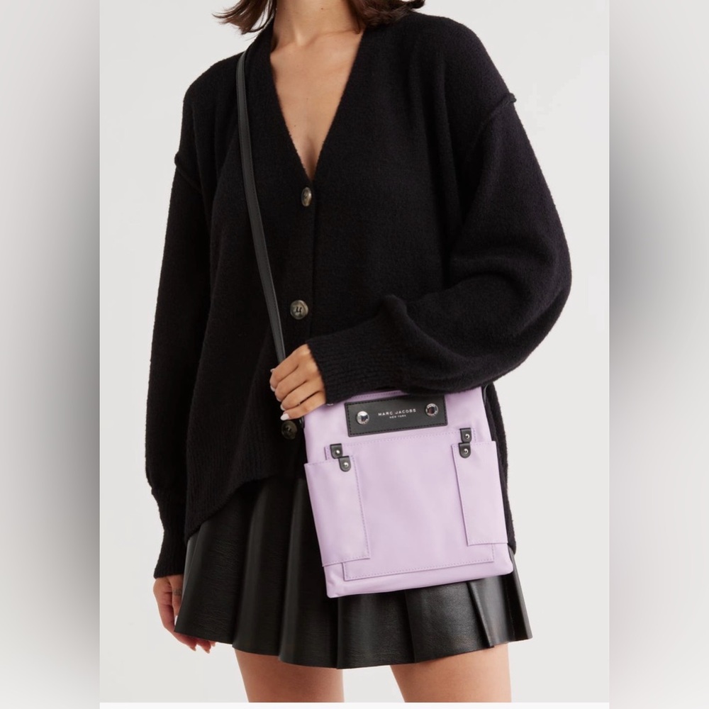 Marc Jacobs Preppy Swing Nylon Flat Crossbody Bag ~NWT~ Wisteria